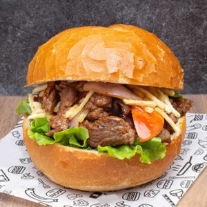 Lomo Saltado Sandwich